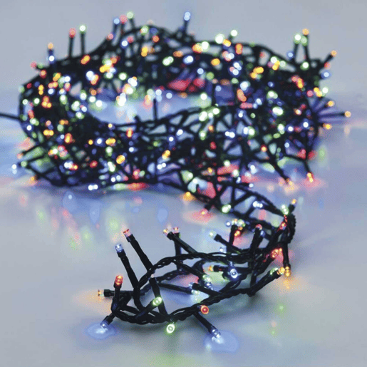 Conjunto de luzes LED multicoloridas Well Home 1250 com cabo de 25 metros e temporizador