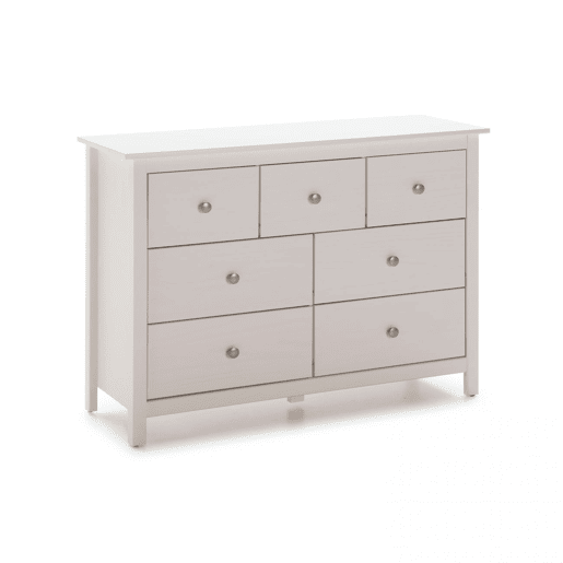 Cómoda de louro 7 gavetas Branco 110 x 80 x 40 cm