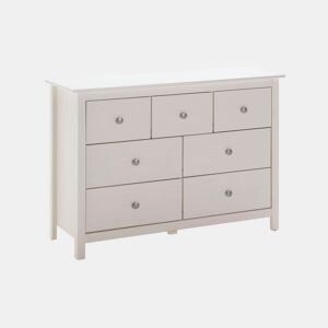 Cómoda com 7 gavetas, robusta e com um design intemporal, 110 x 80 cm, Bay Branco 110 x 80 x 40 cm