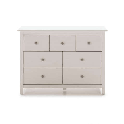 Cómoda de louro 7 gavetas Branco 110 x 80 x 40 cm