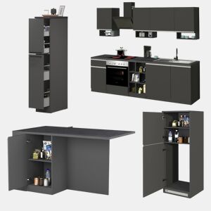 Cozinha com 31 Prateleiras em Madeira Laminada