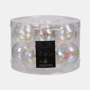 Well Home Conjunto de 12 Bolas de Natal Prateadas Ø5cm - Brilhante e Fosco