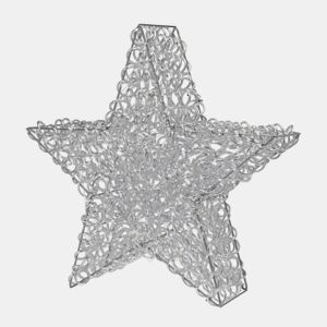 Well Home Estrela Luminosa de Alumínio com 200 Micro LEDs 57x60x16cm