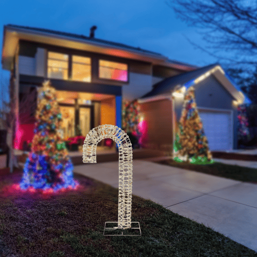 Bengala de doces iluminada Well Home com 400 micro LEDs 75x10x34cm