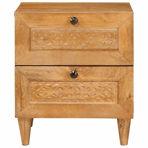 Mesa De Cabeceira - Mesinha De Cabeceira com gaveta Castanho-claro 40 x 33 x 46 cm