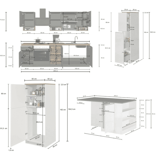 Cozinha Modular em Madeira Aglomerada