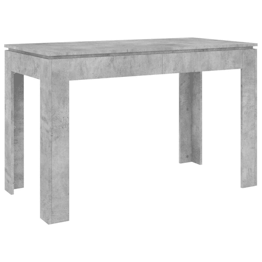 vidaXL Mesa de jantar 120x60x76 cm contraplacado cinzento cimento