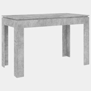 vidaXL Mesa de jantar 120x60x76 cm contraplacado cinzento cimento