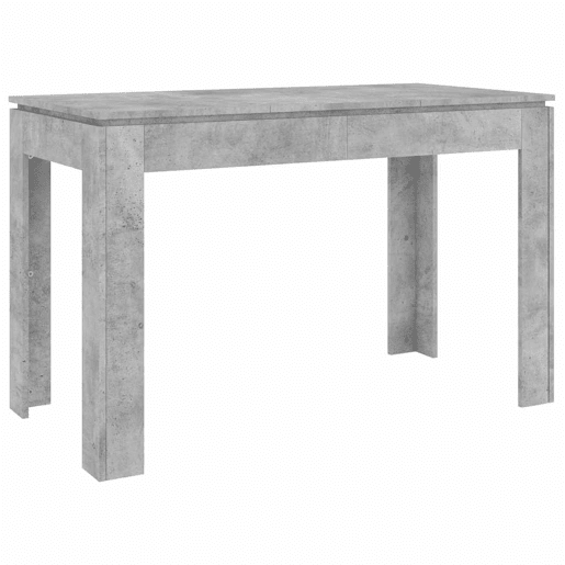 vidaXL Mesa de jantar 120x60x76 cm contraplacado cinzento cimento