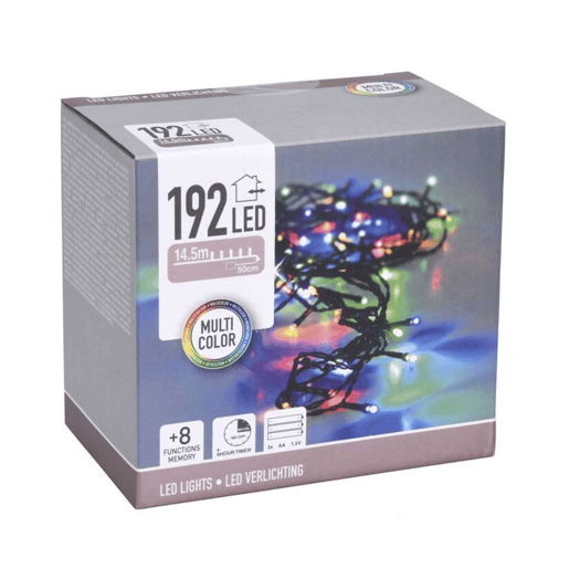 Well Home 192 Luzes LED Multicoloridas com Controlador de 8 Funções