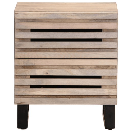 Mesa De Cabeceira - Mesinha De Cabeceira 40x34x46 cm madeira mangueira branqueada maciça