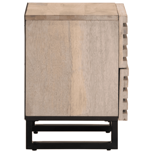 Mesa De Cabeceira - Mesinha De Cabeceira 40x34x46 cm madeira mangueira branqueada maciça