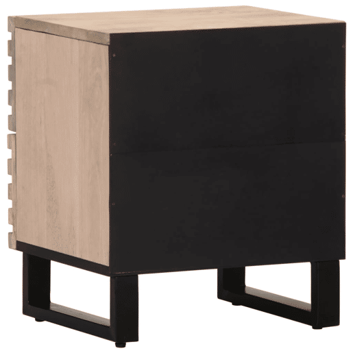 Mesa De Cabeceira - Mesinha De Cabeceira 40x34x46 cm madeira mangueira branqueada maciça