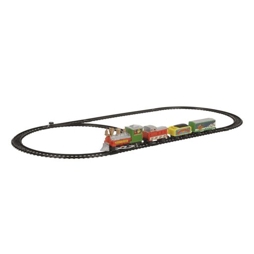 Conjunto de trem de Natal Well Home de 9 peças com trilho de 180 cm