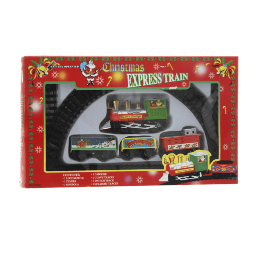 Conjunto de trem de Natal Well Home de 9 peças com trilho de 180 cm
