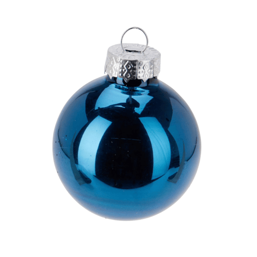 Well Home Conjunto de 25 Bolas de Natal Azuis Ø2,5cm - Brilhante