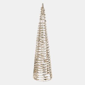 Well Home Luz decorativa de cone de Natal com design torcido e 60 micro LEDs de 60 cm