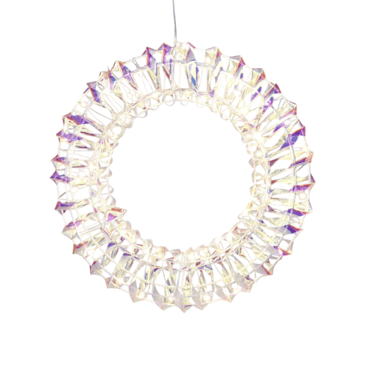 Guirlanda metálica luminosa Well Home com 50 micro LEDs em design torcido 30x6x30cm