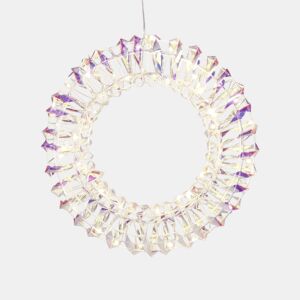 Guirlanda metálica luminosa Well Home com 50 micro LEDs em design torcido 30x6x30cm