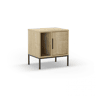 Mesa de cabeceira Brik Roble Negro 45 x 50 x 35 cm