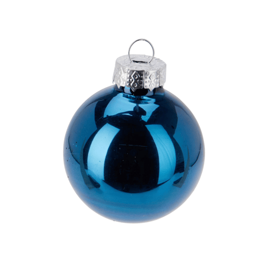 Well Home Conjunto de 25 Bolas de Natal Azuis Ø3,5cm - Acabamento Perolado