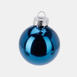 Well Home Conjunto de 25 Bolas de Natal Azuis Ø3,5cm - Acabamento Perolado