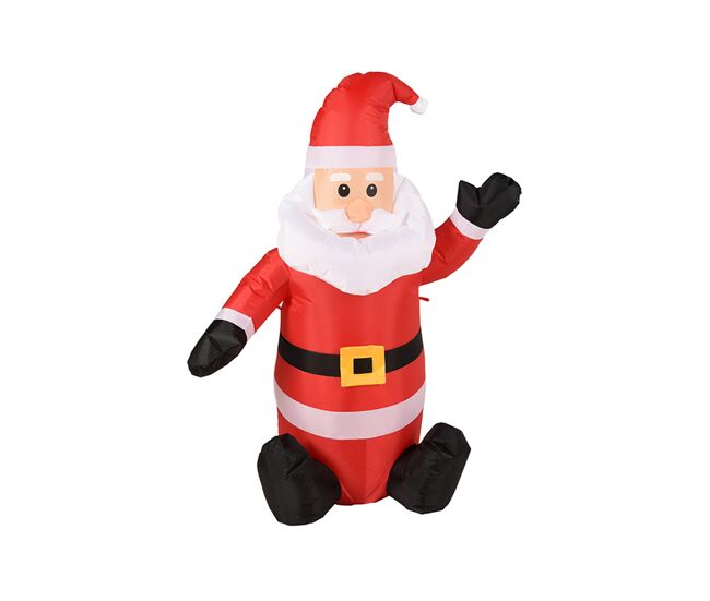 Well home papa noel inflable con luces led 120x85x45cm