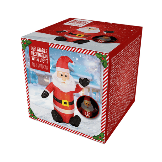 Well Home Papai Noel inflável com luzes LED 120x85x45cm