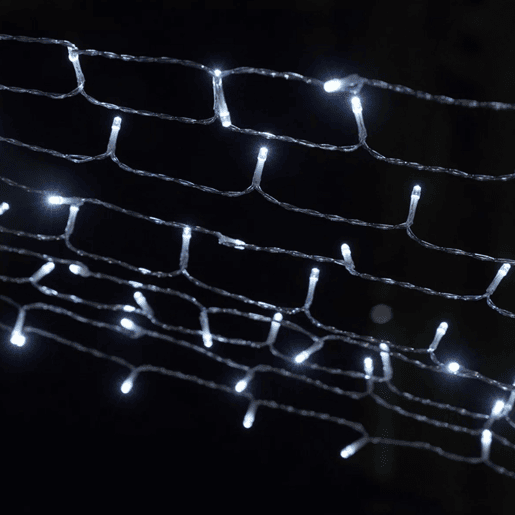 Cortina de luz Well Home com 480 luzes LED brancas com controlador 300x225cm