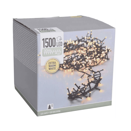 Cordão de Luzes LED Well Home 1500, Branco Extra Quente - 30 Metros