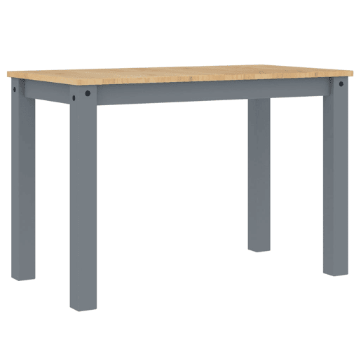 vidaXL Mesa de jantar Panama 117x60x75 cm pinho maciço cinzento