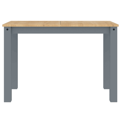 vidaXL Mesa de jantar Panama 117x60x75 cm pinho maciço cinzento