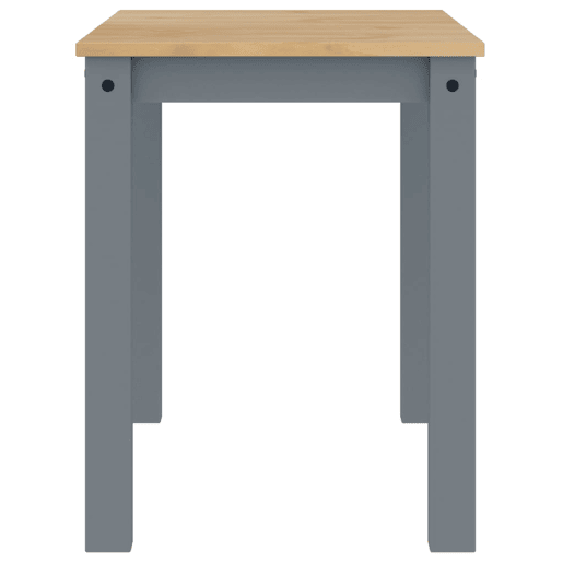vidaXL Mesa de jantar Panama 117x60x75 cm pinho maciço cinzento