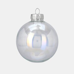 Well Home Conjunto de 16 Bolas de Natal Prateadas Ø6cm - Brilhante e Fosco