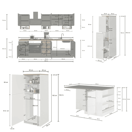 Cozinha Modular em Madeira Nobilitada