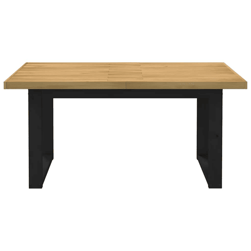 vidaXL Mesa de jantar NOAIN Pernas em forma U 160x90x75cm pinho maciço