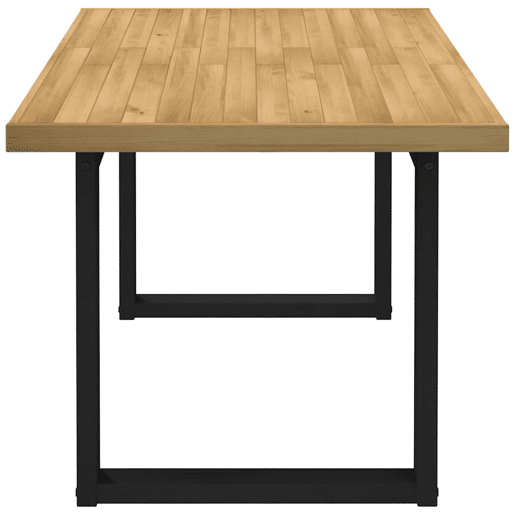 vidaXL Mesa de jantar NOAIN Pernas em forma U 160x90x75cm pinho maciço