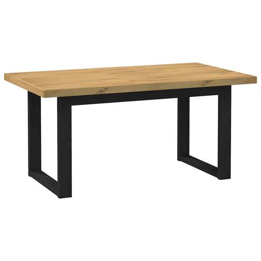 vidaXL Mesa de jantar NOAIN Pernas em forma U 160x90x75cm pinho maciço