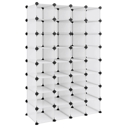vidaXL Sapateira 93x36,5x140 cm PP transparente