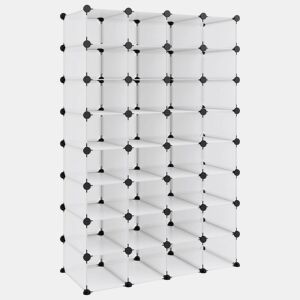 vidaXL Sapateira 93x36,5x140 cm PP transparente