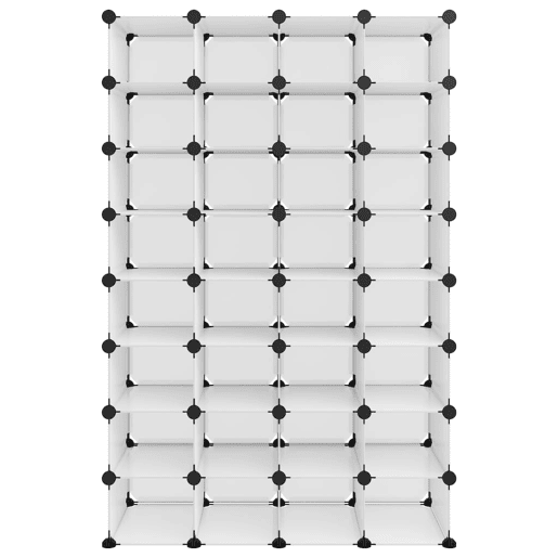 vidaXL Sapateira 93x36,5x140 cm PP transparente