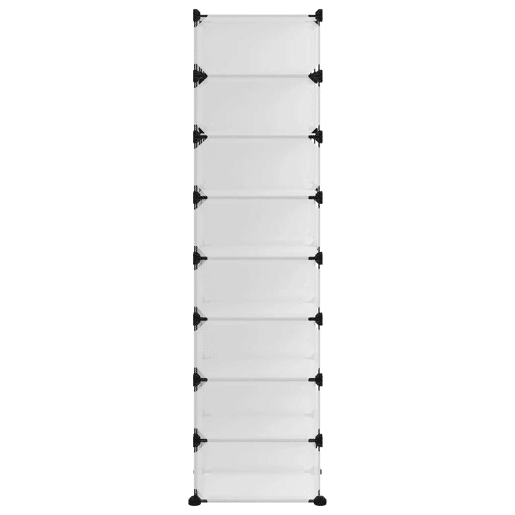 vidaXL Sapateira 93x36,5x140 cm PP transparente