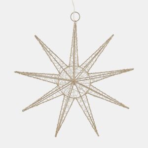 Estrela de LED para pendurar em arame Well Home com 20 luzes LED decorativas 30x7x0cm