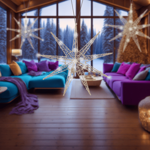 Estrela de LED para pendurar em arame Well Home com 20 luzes LED decorativas 30x7x0cm