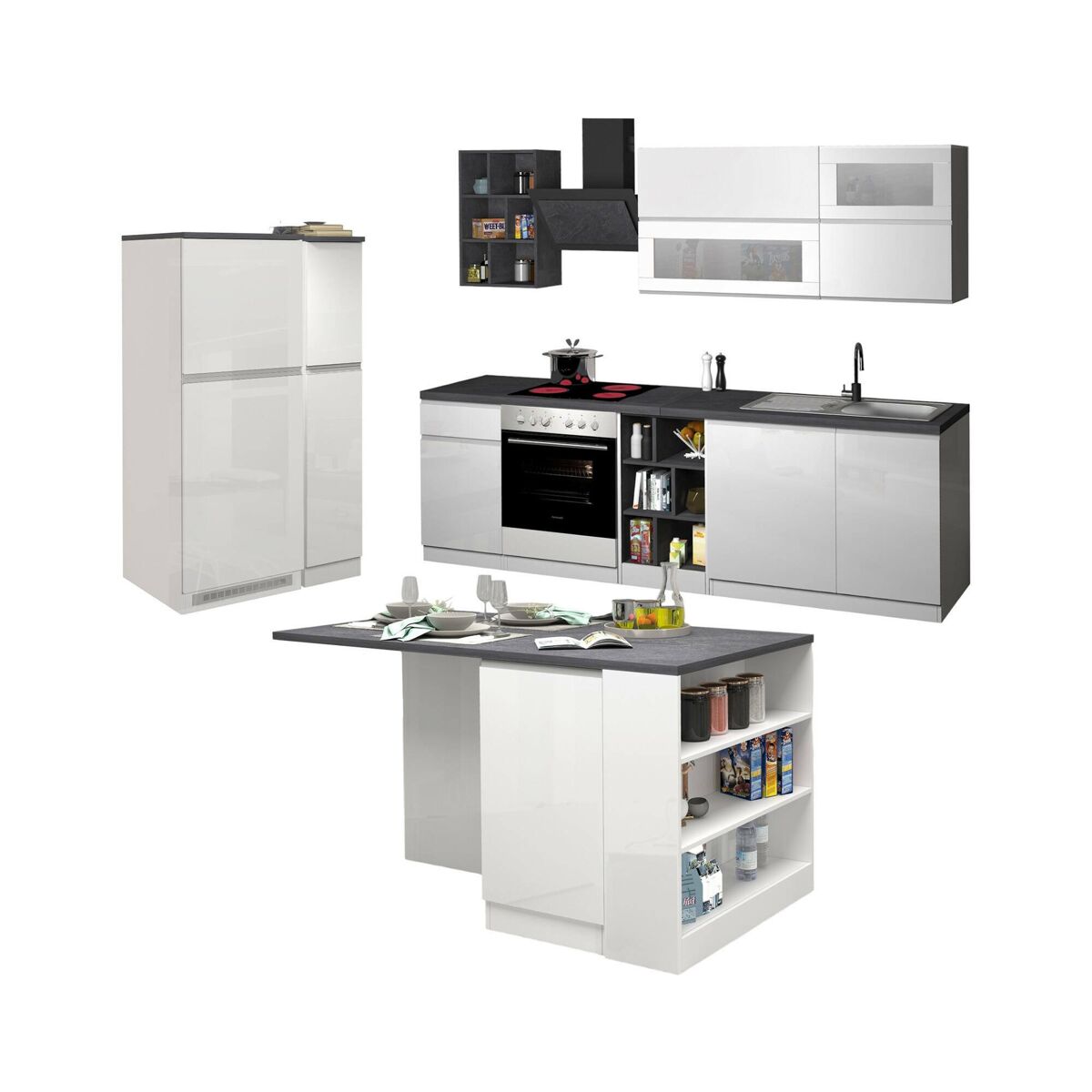 Cocina completa efecto madera 255