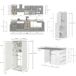 Cocina con 31 Estantes de Madera Nobilitada 255 Cocina con 31 Estantes de Madera Nobilitada 255 Blanco