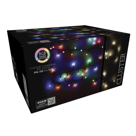 Conjunto de luzes LED RGB tipo cobra Well Home 396 com controle remoto - 13 metros de comprimento Conjunto de luzes LED RGB tipo cobra Well Home 396 com controle remoto - 13 metros de comprimento