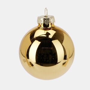 Well Home Conjunto de 12 Bolas de Natal Douradas Ø6cm - Brilhante e Fosco