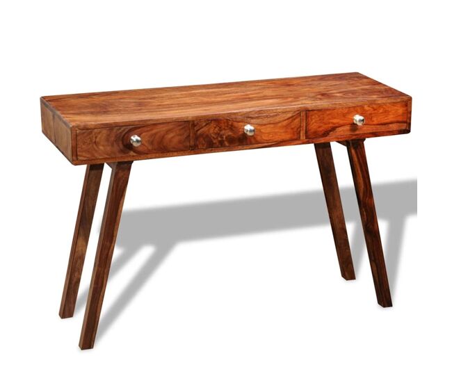 Consola recibidor kalm madera maciza de sheesham natural 76x116x42 cm