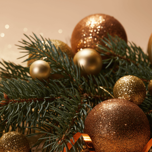 Well Home Conjunto de 100 Bolas de Natal Âmbar em Tubo PET com Diferentes Desenhos e Acabamentos